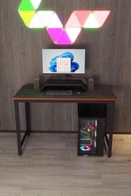 Resim Flinder Siyah Renk Oyuncu Masası 60x120 Cm - Bilgisayar Masası - Gamer Masası - Gaming Masa 