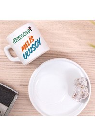 Resim Çılgıntrend Gazetecilere Özel Tasarımlı Türk Kahve Fincanı Basın & Medya Temalı Hediyelik Tekli Fincan Beyaz 