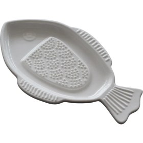 Resim SerSev Lüks Porselen Balık Figürlü Bebek Elma Rendesi Meyve Sebze Püre Rendesi Mama Rendesi 