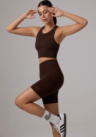Resim Paris Seamless Biker Shorts Mocha - Medium 