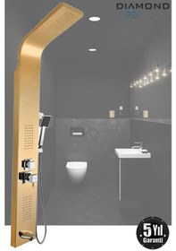 Resim Panel Duş Takımı Gold Kolon Duş Seti Altın 
