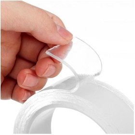 Resim 3metre Çift Taraflı Şeffaf Silikon Bant Yapıştırıcı İz Bırakmaz N11.148 