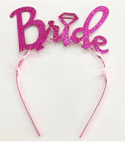 Resim Mey İthalat Gümüş Renk Bekarlığa Veda İtalik Yazı Alyanslı Bride Taç 