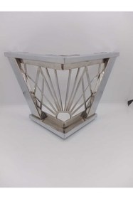 Resim KARAKOÇ METAL, 15*20*20 ÖLÇÜLERİNDE KAPLAMALI PARLAK KOLTUK, MOBİLYA AYAĞI (4 ADET) 
