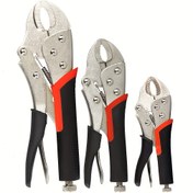 Resim Ayarlanabilir Çene, Kilitleme Mekanizması ve Ergonomik Kırmızı Kauçuk Tutma ile Endüstriyel Çok Fonksiyonlu Ağır Hizmet Pense - Otomotiv, DIY ve Bakım Çalışmaları için Dayanıklı Çelik Yapı, Otomotiv Tamir Aracı, Rahat Tutma Kolu, Sağlam Aracı Tasarımı, Güvenli Kilitleme Pense 