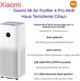 Resim Xiaomi Mi Air Purifier 4 Pro Akıllı Hava Temizleme Cihazı 