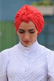 Resim Sahra Şal Dünyası Tasarım Bone Sakallı Kırmızı 