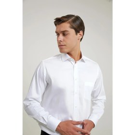 Resim D'S Damat Ds Damat Regular Fit Beyaz Düz Gömlek 4HE02DY05289M 