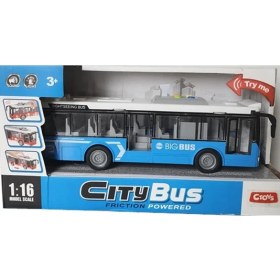 Resim Ctoy Oyuncak ışıklı ve Sesli Şehir Otobüsü 1:16 
