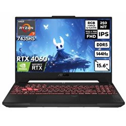 Resim Asus TUF Gaming A15 FA507NVR-LP147HMF87 Ryzen 7 7435HS 15.6" 16 GB RAM 2 TB SSD 8 GB RTX4060 W10Home Gaming Laptop 