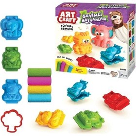 Resim 3d Hayvanlar Oyun Hamur Seti 200 Gr. - Oyun Hamuru Seti - Hamur Setleri - Hamur Kalıpları Renkli 