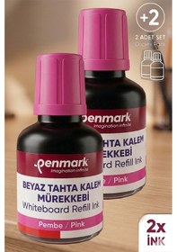 Resim Pembe Yazı Tahta Kalemi Mürekkebi 30 Ml 2 Adet Penmark Tahta Kalemi Mürekkepi Kolay Silinebilir Doldurulabilir Canlı 
