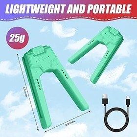 Resim OFFCUP Şarj Tutamağı, Nintendo Switch NS/Switch OLED için Joycon, Led Göstergeli Şarj Tutamağı, V Şekilli Denetleyici için Şarj Kolu Aksesuarları, USB Tip C (Açık Yeşil) 