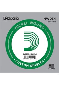 Resim D'addario Nw034 .034 Elektro Ve Akustik Gitar Tek Tel 