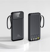 Resim Kablolu Büyük Kapasiteli Taşınabilir Güç Bankası,süper Hızlı Şarj Siyah 