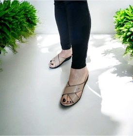 Resim Kadın Günlük Anatomik Cırtlı Ayarlanabilir Ev Ve Dışarı Terliği Krem 