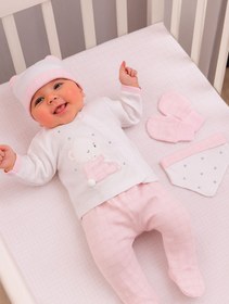 Resim Cherub Baby Kız Bebek Tonton Ekru 5 Li Hastane Çıkışı Yenidoğan Seti 