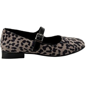 Resim Albini 26100780 Babet Leopar Desenli Kadın Ayakkabı Vizon 