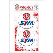 Resim Genel Markalar MOTORSİKLET AKSESUAR SYM 3D KABARTMALI DAMLA LOGO STİCKER 5cm 02 