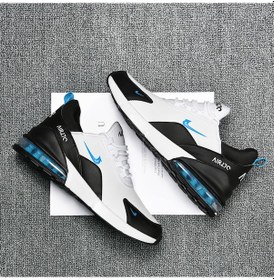 Resim Unisex Hava Yastıklı Spor Ayakkabı - Nefes Alabilir Kaydırmaz Moda Sneaker 36-47 Numara, 270/271/273 Model Açık Mavi - Beyaz - Mavi 