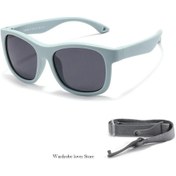 Resim Klassnum2025 Çocuk Polarize Güneş Gözlüğü 1-3 Yaş Uv400 Korumalı Yumuşak Çerçevewhıteblack51gri Gri 