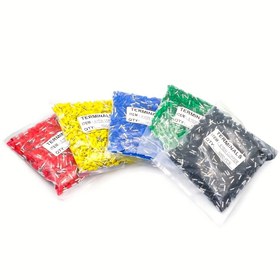 Resim TERMINAL 1000 Adet Kablo Ferrule Terminal Seti – Çok Renkli, 7 Boyut, Yalıtımlı Pim Bağlantı Elemanları, AWG 22-10 (0.5-6mm²), Soğuk Preslenmiş Ferrule Bağlantılar için Elektrik ve Güç Kontrol Uygulamaları 