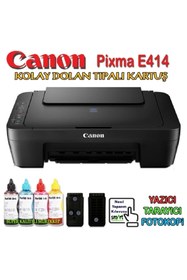 Resim Canon Kolay Dolan Tıpalı Kartuşlu E414tk Yazıcı Tarayıcı Fotokopi 