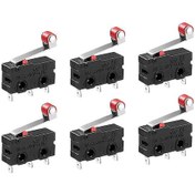 Resim Moveevo Siyah Spdt Mikro Anahtar, 250v 5a, 1no+1nc Anlık Aksiyon, Rulman Kolu, 3-pin, 12 Adet 5 