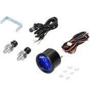 Resim Xindoker Oto Modifikasyon Lcd Gösterge - İki Kanallı Hava Amortisörü Basınç Ölçer 0-220psı Siyah Abs+paslanmaz Çelik 