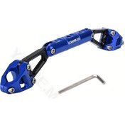 Resim Xuweiwei Blue Scrambler 22mm Alüminyum Alaşım Çapraz Bar Braketi Ducati Scrambler 800 400 1100 Icon Desert Sled Motor Tutma Denge Barı 