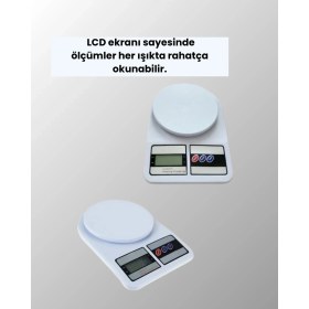 Resim Hassas Tartım Için Dijital Mutfak Terazisi - 10KG / 1g 