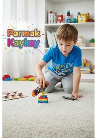 Resim Craftivio Sök Tak Mini Parmak Kaykay 2'li 3+ Yaş Çok Renkli 