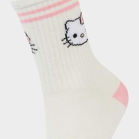 Resim DeFacto Kız Çocuk Hello Kitty 3'lü Pamuklu Uzun Çorap F6704A8NSKR1 