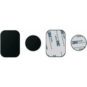 Resim Buççin Araç İçi Oto Telefon Tutucular İçin Manyetik Mıknatıslı 2 Adet Metal Plaka 3M Yapışkanlı Levha Mıkna 