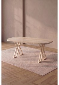 Resim Hooli Traverten 90x168 Sabit Yemek Masası Mutfak Masası Takımı 6'lı Sandalye Takımı Antrasit 
