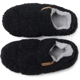 Resim Peluche 2026 Tedy Siyah Kadın Ev Ayakkabısı Panduf 