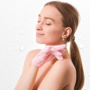 Resim 2 adet/5 adet Soyulma Duş Eldiveni - Vücut Soyulama, Masaj ve Banyo için Yumuşak Pembe, Çift Taraflı Soyulma Eldivenleri - Spa ve Ev Kullanımı için İdeal, Spa Aksesuarları|Yumuşak Dokulu Eldivenler|Dayanıklı Plastik Eldivenler 