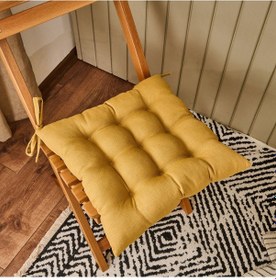 Resim Soft Traum Sandalye Minderi - Hardal - 40x40 Cm Çok Renkli 