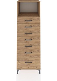Resim Kronos Dolap Tek Raflı 7 Çekmeceli 60x59x182 Çam-çam Çam 