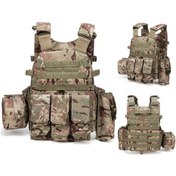 Resim Createtech Yelek Y28122cf Taktik Plaka Molle Hallow-hızlı Savaş Bırakılan Airsoft Zırh Korumalı Zk Kamuflaj 