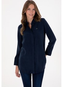 Resim U.s. Polo Assn. Kadın Lacivert Gömlek Desenli 50299622-vr033 Lacivert 