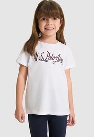 Resim U.S. Polo Assn. Kız Çocuk Beyaz Tişört 50325697-VR013 