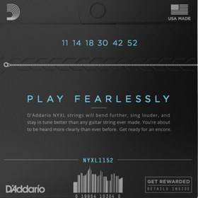 Resim D'Addario NYXL1152 NYXL Nickel Elektro Gitar Teli - Medium/Heavy (11-52) 