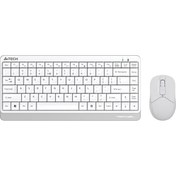 Resim A4-Tech FG112 2.4 FN-MM Beyaz Q Beyaz Mini Klavye ve Mouse Seti A4-Tech