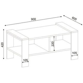 Resim Dekorister Erica Orta Sehpa Beyaz-Ceviz 