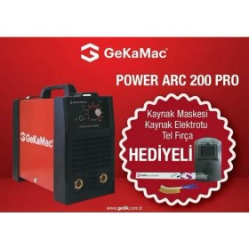 Resim Power Arc 200 Pro Inverter Kaynak Makinası Kaynak Maskesi Elektrodu Fırçası Hediyeli 