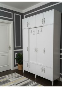 Resim Zerkaconcept Averon Portmanto Vestiyer Ayakkabılık Dolap Beyaz - M1 Beyaz 