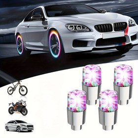 Resim 2 Adet Renkli Spinner Bisiklet Tekerlek Işıkları - Kolay Kurulum, Dayanıklı PVC, Otomobil Motosiklet Elektrikli Bisiklet Valf Lambası Tekerlek Göbek Süsleme Işığı 