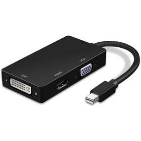 Resim aogo Mini Displayport Vga Dvi Hdmi Çevirici 3 In 1 Mini Dp Erkek Dvı Hdmı Vga Dişi Thunderbolt 