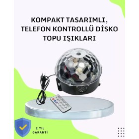 Resim Venüs Shopping Ev ve Parti Için Masaüstü Bluetooth Disko Topu Işık Gösterisi 